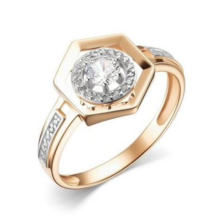 Кольцо из золота с фианитами