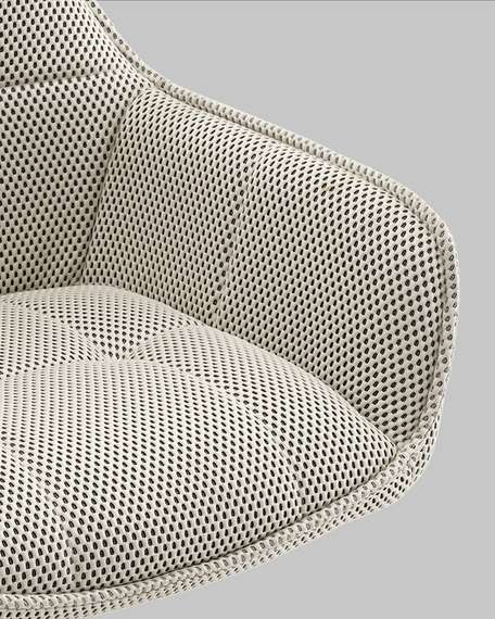 Крутящийся стул Alba бежевый ткань Sonic