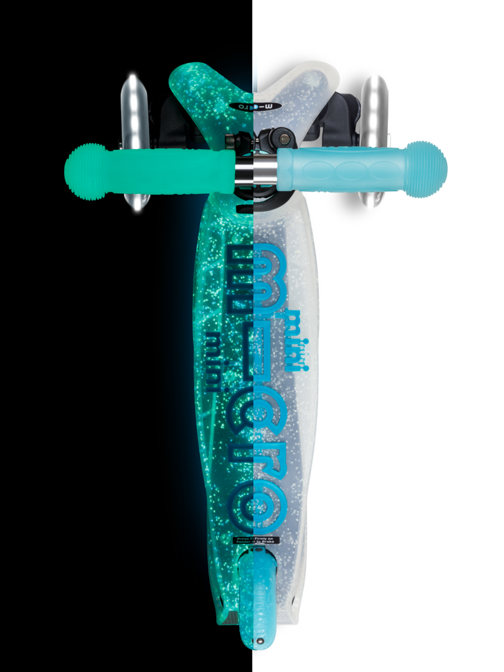 Самокат Mini Micro Deluxe Orion LED складной, голубой