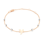 Браслет «Буква У» из комбинированного золота