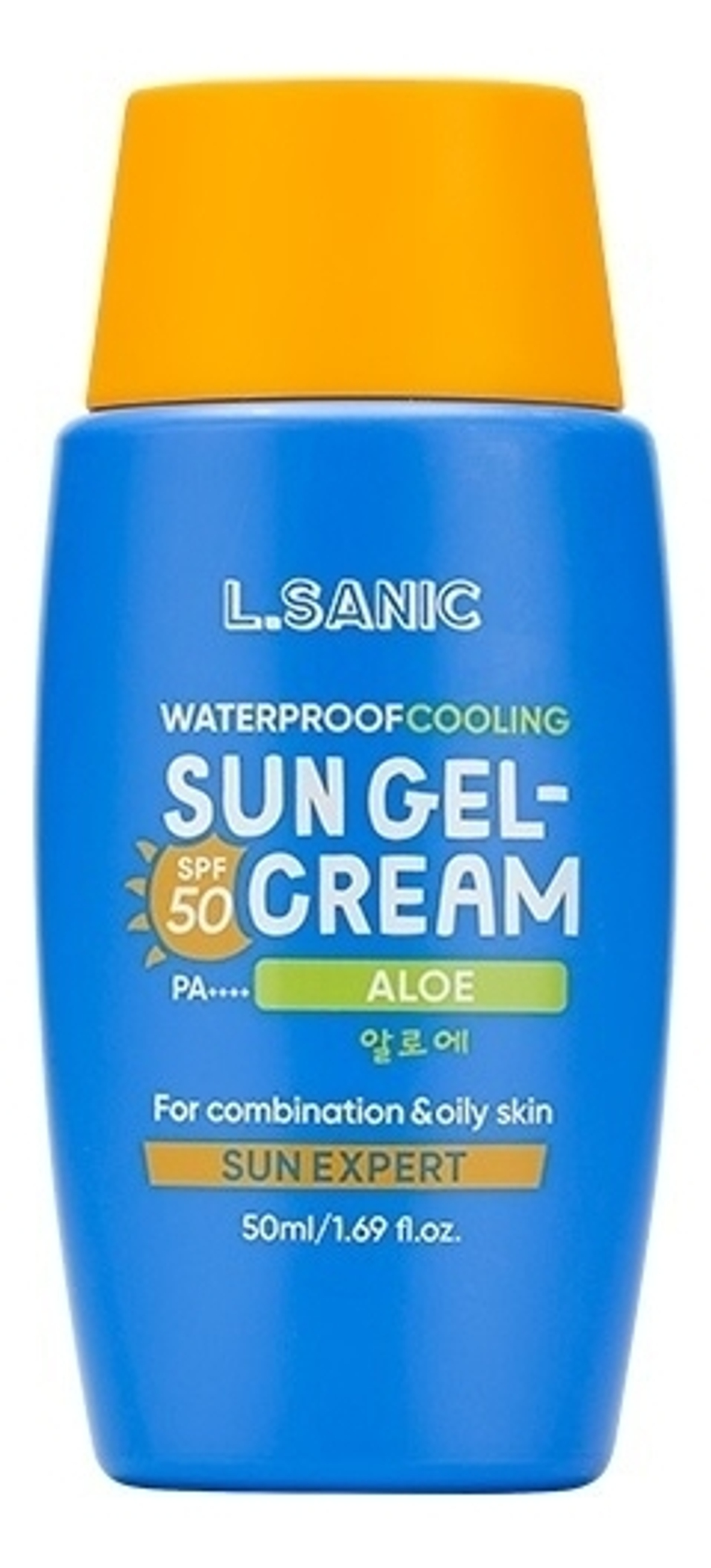 [L.Sanic] Aloe Waterproof Sun Gel-Cream SPF 50/PA++++ - Солнцезащитный крем с алоэ, 50 мл