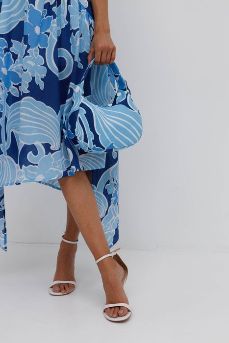 ПЛАТЬЕ СЭВАНА ГОЛУБОЙ ПРИНТ