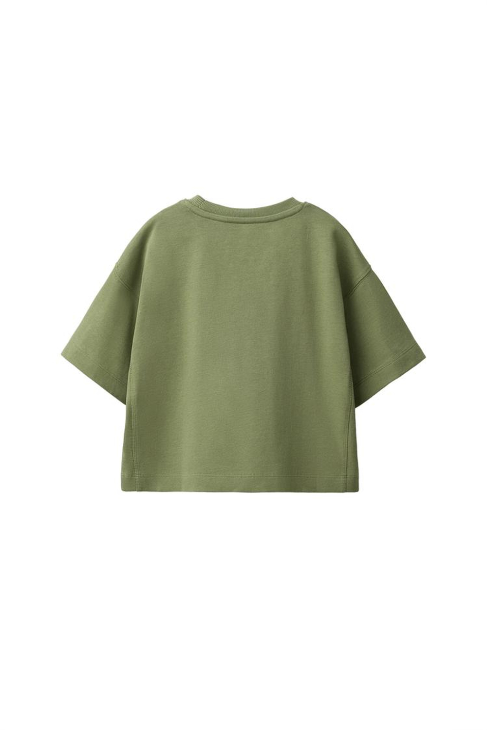 ZARA ОДНОТОННАЯ ФУТБОЛКА HEAVY JERSEY, ХАКИ