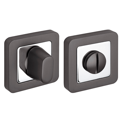 Завертка квадрат Фуаро BK6 XM GR/CP-23, цвет графит/хром к ручкам DENVER XM GR/CP-23 (гарантия - 6 месяцев)