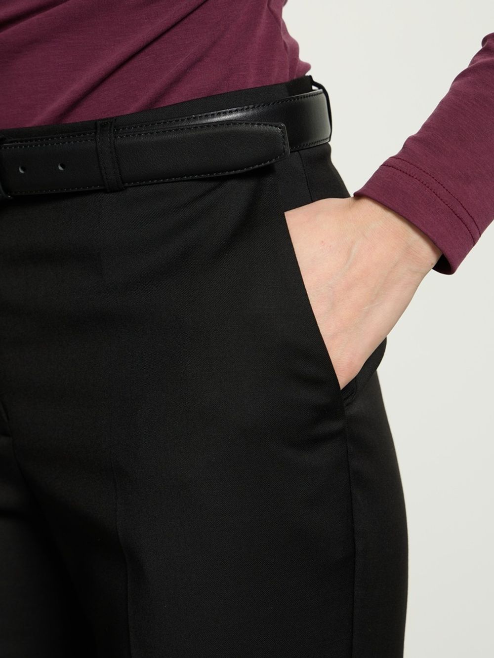 Брюки клеш черные шерсть