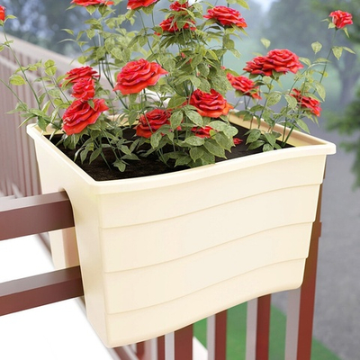 Кашпо на перила 294*291*197 малое (бежевый)