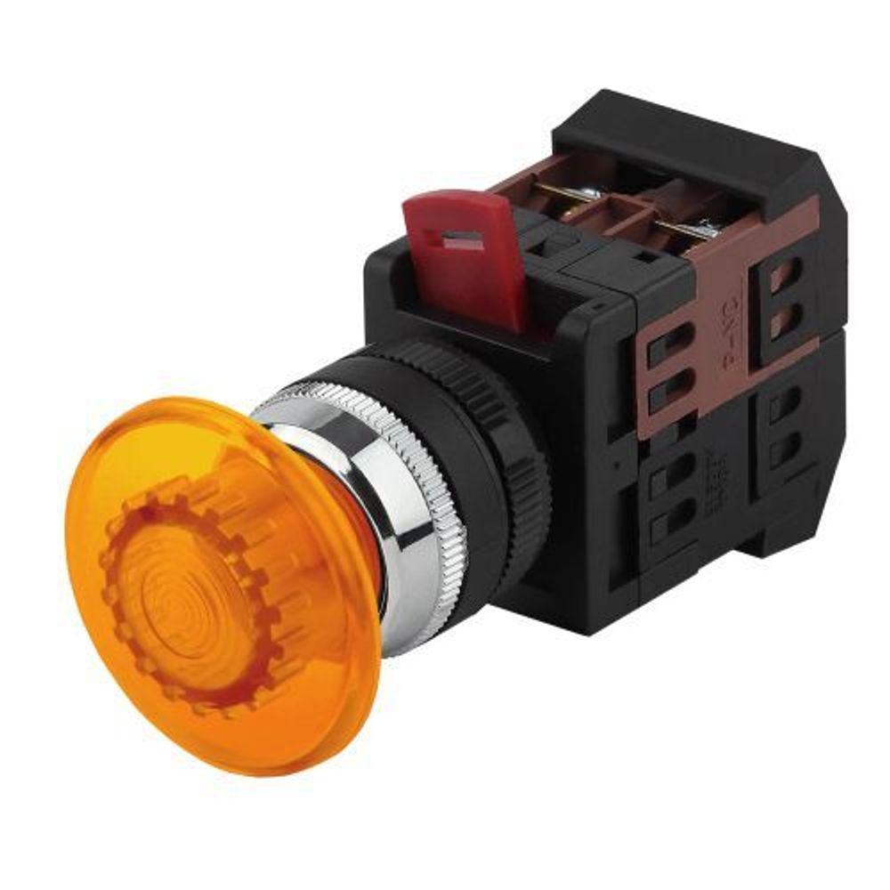 Кнопка "Грибок" AEA-22 BBG30-AEA-K05E d22мм 1з+1р желт. Эра Б0045633 Кнопка "Грибок" AEA-22 BBG30-AEA-K05E d22мм 1з+1р желт. Эра Б0045633