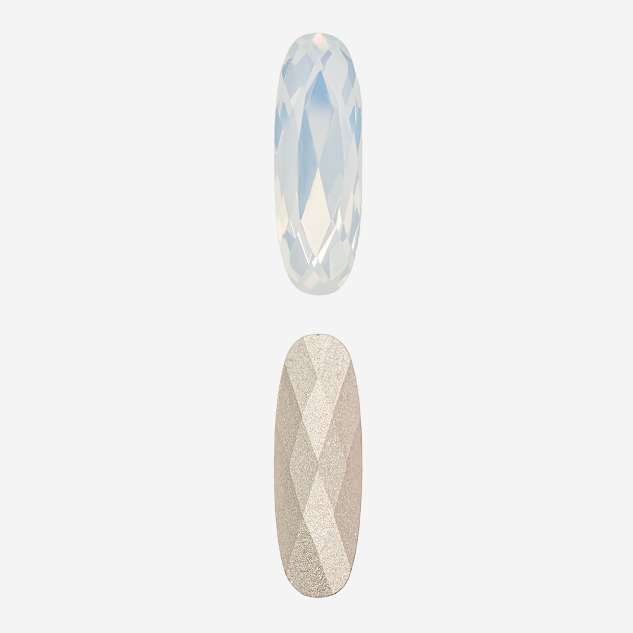 Кристалл Длинный Овал (Long Classical Oval), оттенок "Белый Опал"/"White Opal", 21*7мм