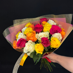 Букет из микса 25 кенийских роз