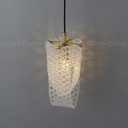 Подвесной светильник Cloyd WITTE P1 / Ø10 см - латунь (арт.11536)