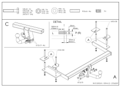 Фаркоп оцинкованный Galia F094A для FIAT Croma 2005-2011(паспорт и сертификат в комплекте)(без электрики)
