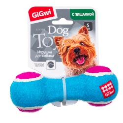 Игрушка "Гантеля" (с пищалкой) (теннисная резина) - для собак (GiGwi 75005, 75006)