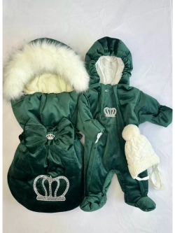 Конверт на выписку новорождённому зимний