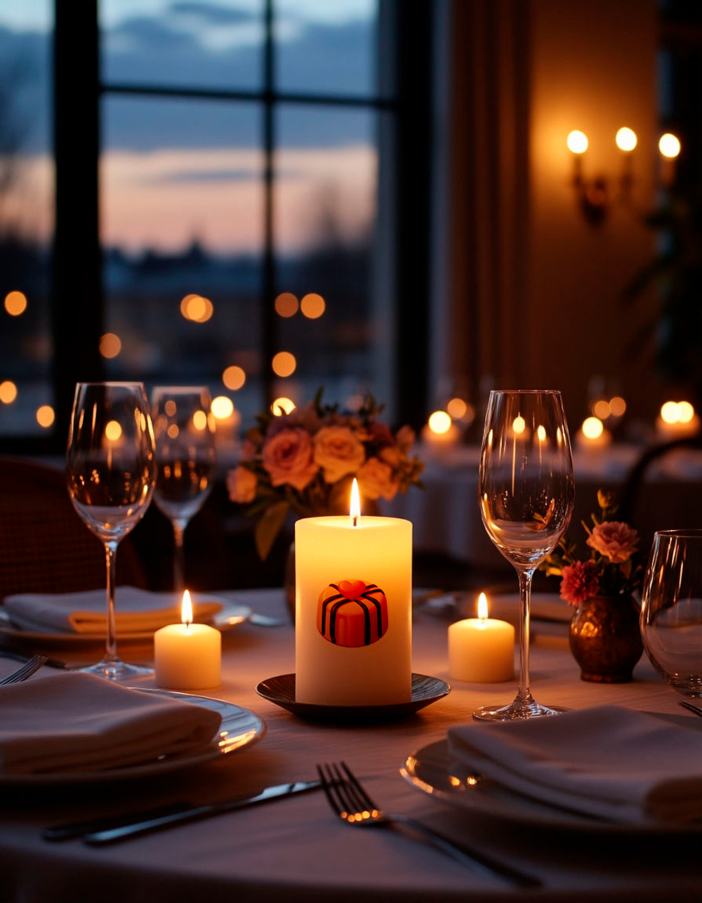 Трансфер переводной - декаль для свечей и гипса день святого валентина 020 А5