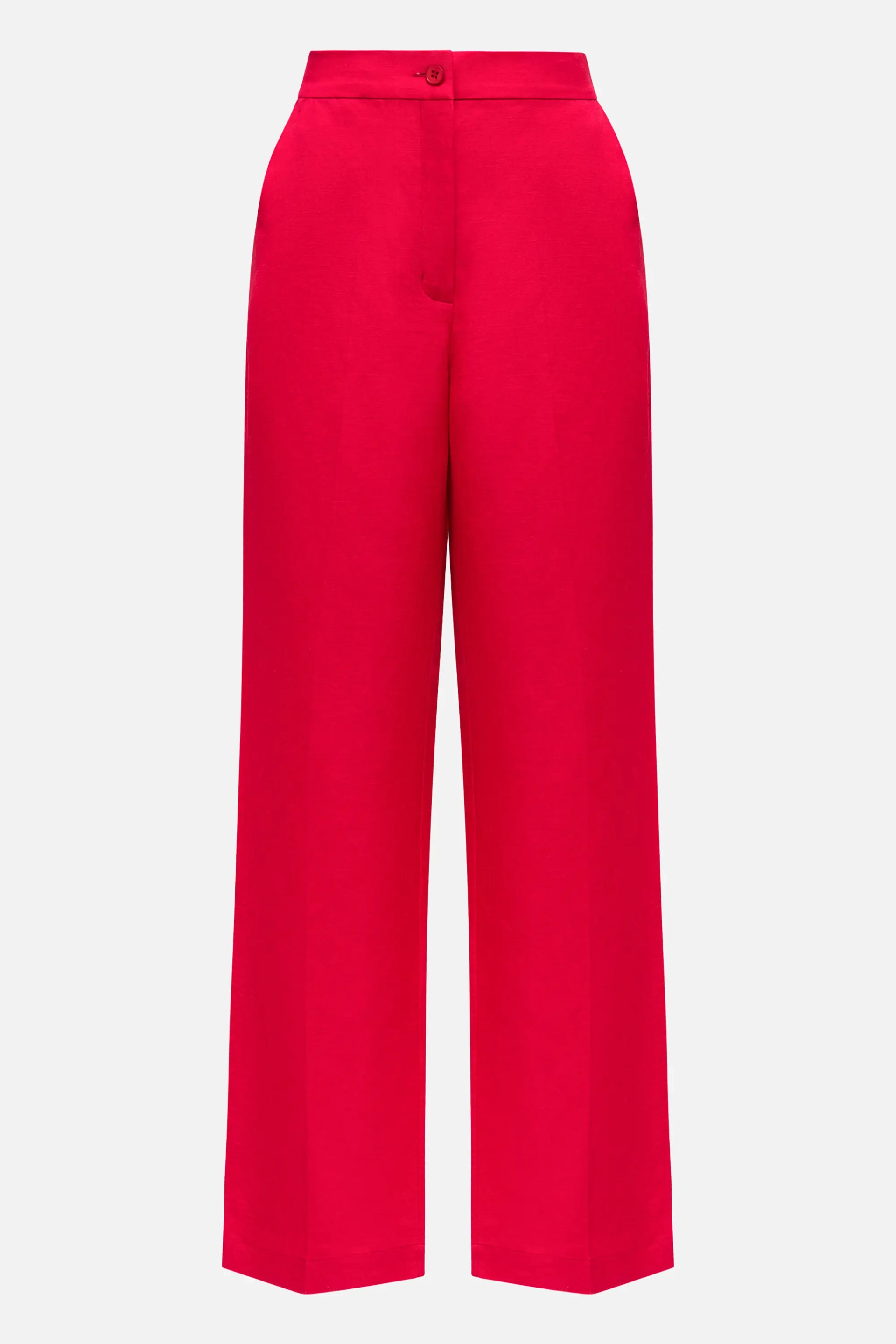 Льняные брюки прямого кроя