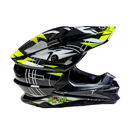 Шлем кроссовый AiM JK803S Yellow/Black, M