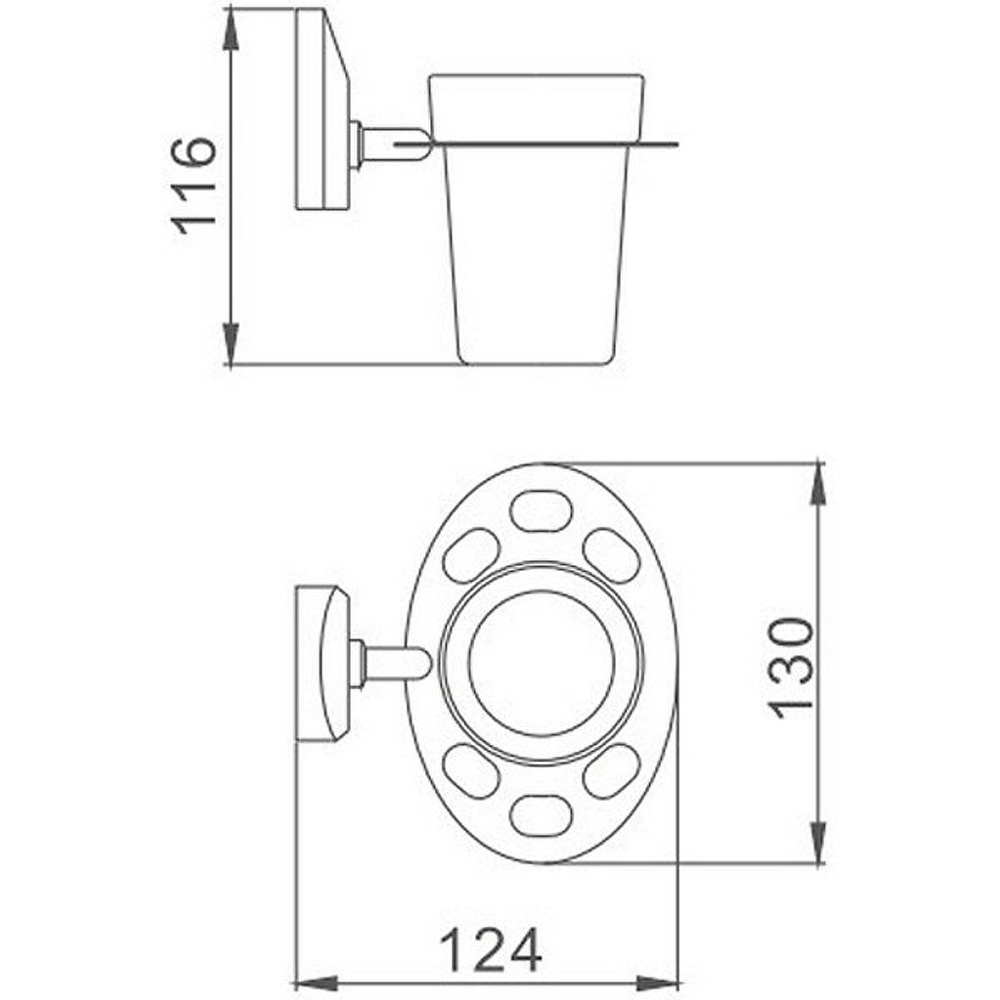 Стакан для зубных щеток Haiba HB1606-1