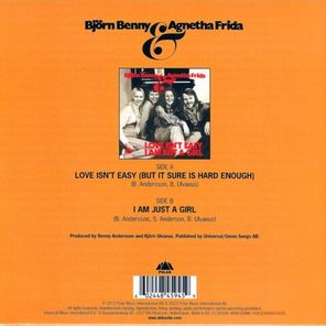 Bjorn Benny & Agnetha Frida /Love Isn’t Easy (But It Sure Is Hard Enough) / I Am Just A Girl (Picture Disc)(7" Vinyl Single)