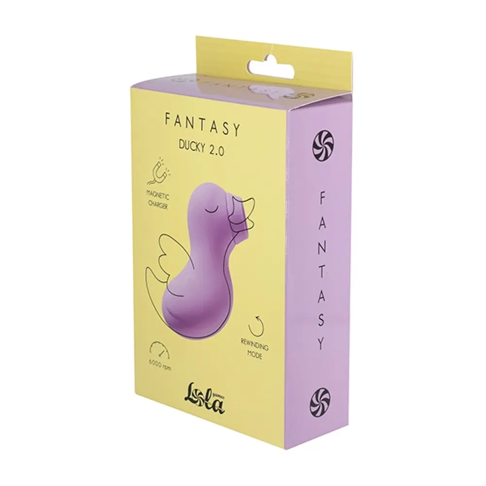 Фиолетовый вакуумный стимулятор клитора 8,3см Lola Games Fantasy Ducky 2.0 Lavender