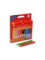 Мелки воск. 12 цв. Faber-Castell трехгранные стирающие к/к 122520