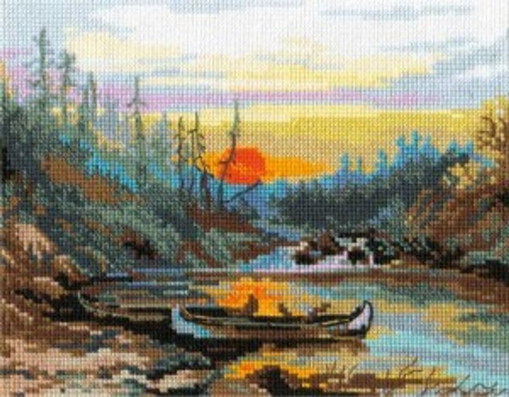 У таежной речки¶Размер: 16х21 см¶Кол-во цветов: 20