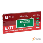 Светильник аварийно-эвакуационного освещения EXIT-101 односторонний LED EKF Basic