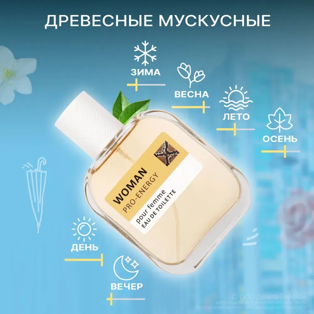 Туалетная вода для женщин "PRO-ENERGY WOMAN" 100мл Россия