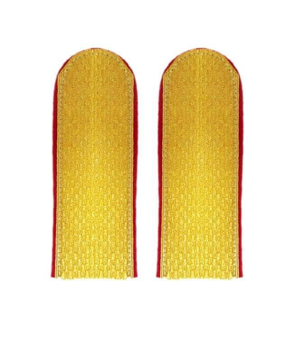 Погоны парадные золотые металлизированные ФСИН краповый кант