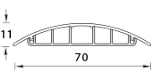 Кабель-канал Идеал напольный 70мм 006 Темно-серый 2200 мм
