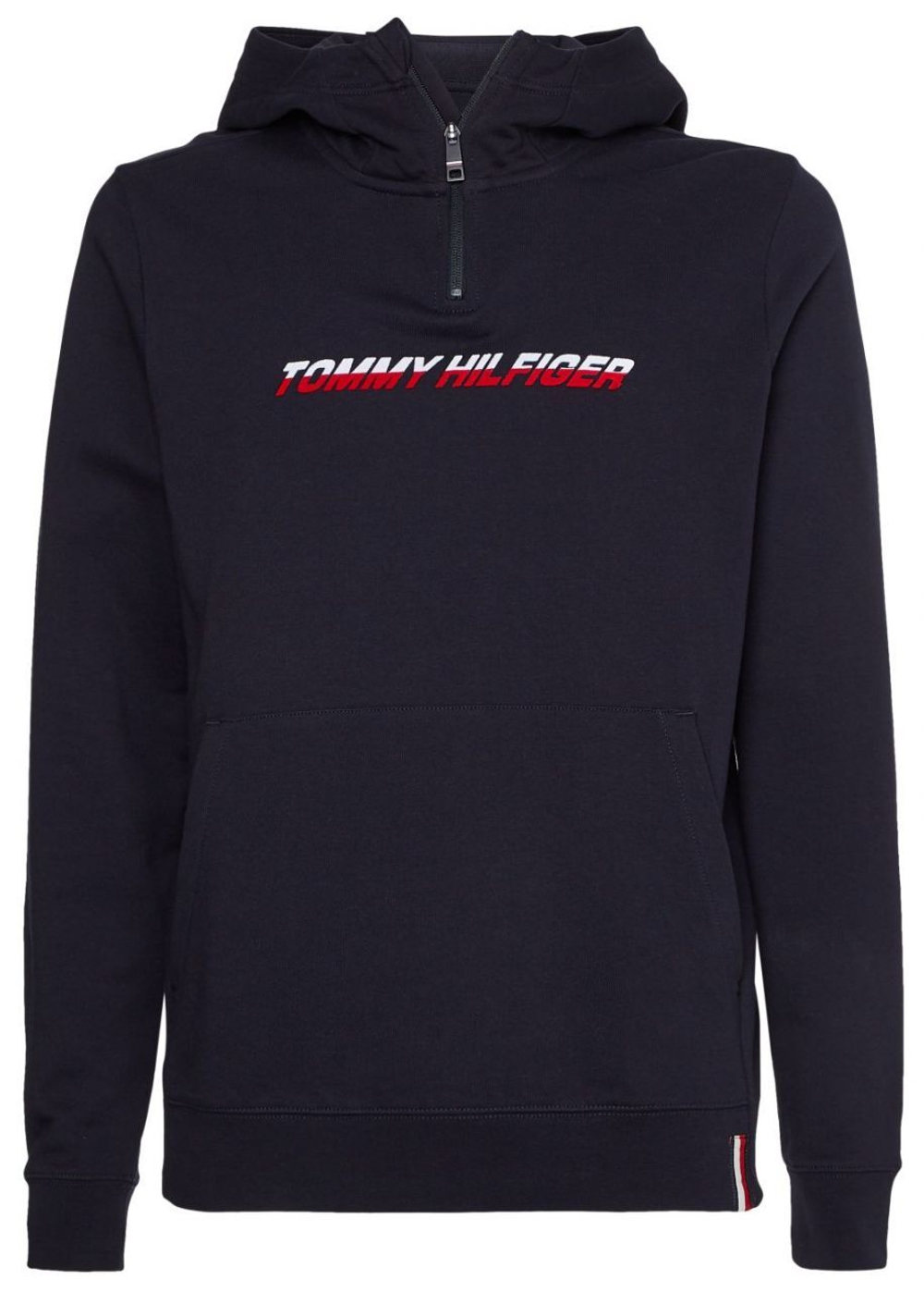 Мужская теннисная кофта Tommy Hilfiger Graphic 1/4 Zip - небесный