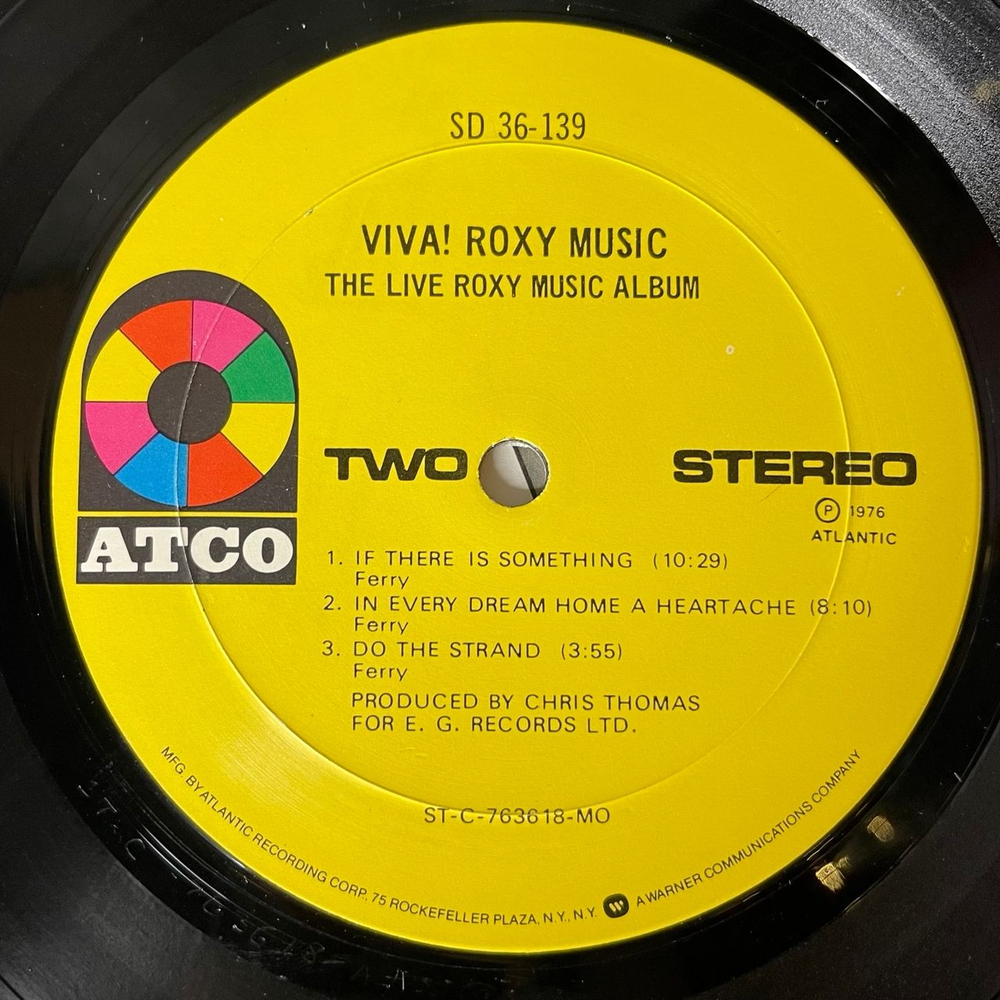 Винтажная виниловая пластинка LP Roxy Music, Viva, Roxy Music, The Live Roxy Music Album (США 1976)
