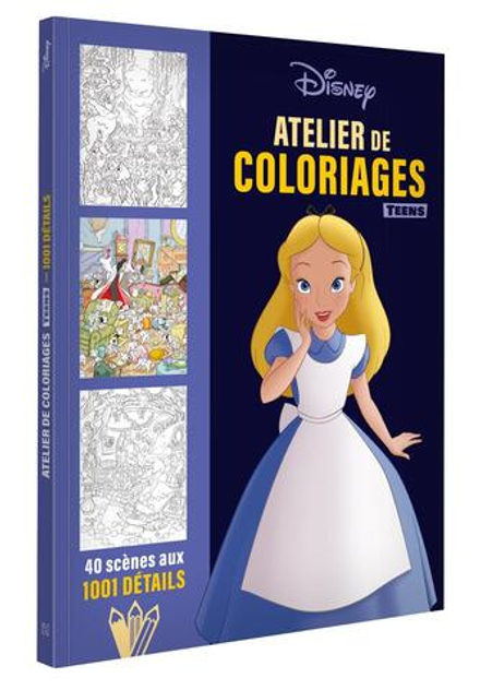 Hachette  раскраска по номерам  DISNEY TEENS - Atelier de coloriages - 1001 Détails