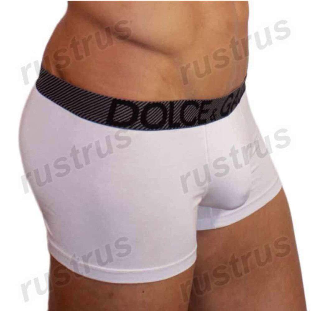 Мужские трусы боксеры белые Dolce&Gabbana