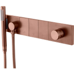 Встраиваемый смеситель для душа и ванны Boheme ZODIAC 132-SYS-BRB с ручным душем, BRUSHED BRONZE