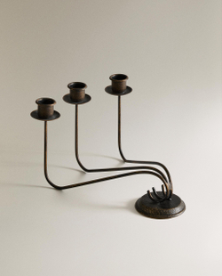 Zara Home Подсвечник из металла, 24 см
