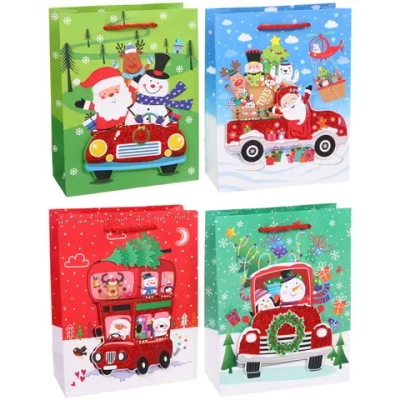 Пакет подарочный «Зимнее путешествие» 18*23*8 см, микс