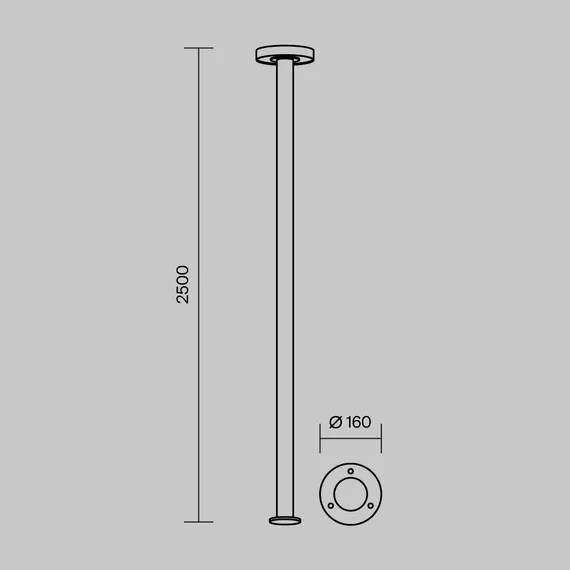 Садово-парковый светильник Гвоздь / Nail 3000K 30Вт IP 65 Outdoor o529fl-l30b3k