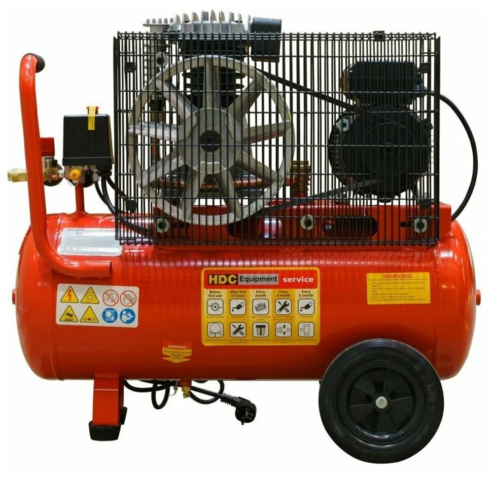 Компрессор HDC HD-A051 396 л/мин, 10 атм, ременной,50 л, 220 В (HD-A051)