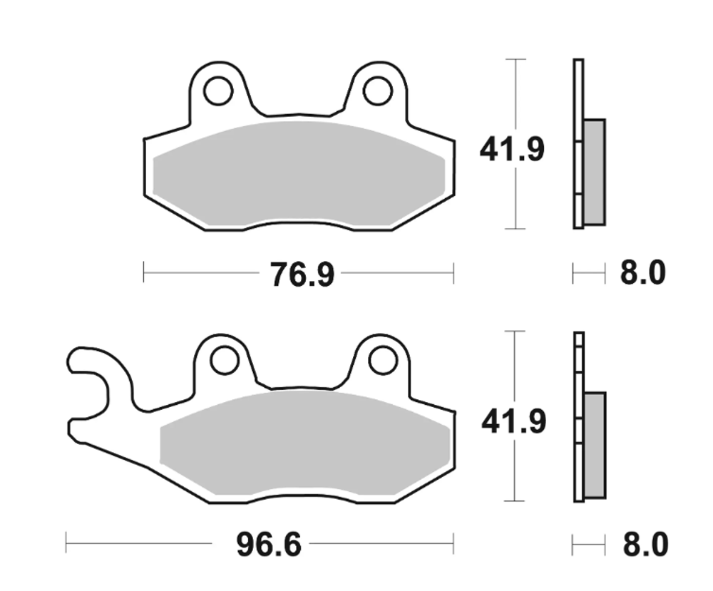 Brembo Колодки тормозные 07SU12SX (1 суппорт)