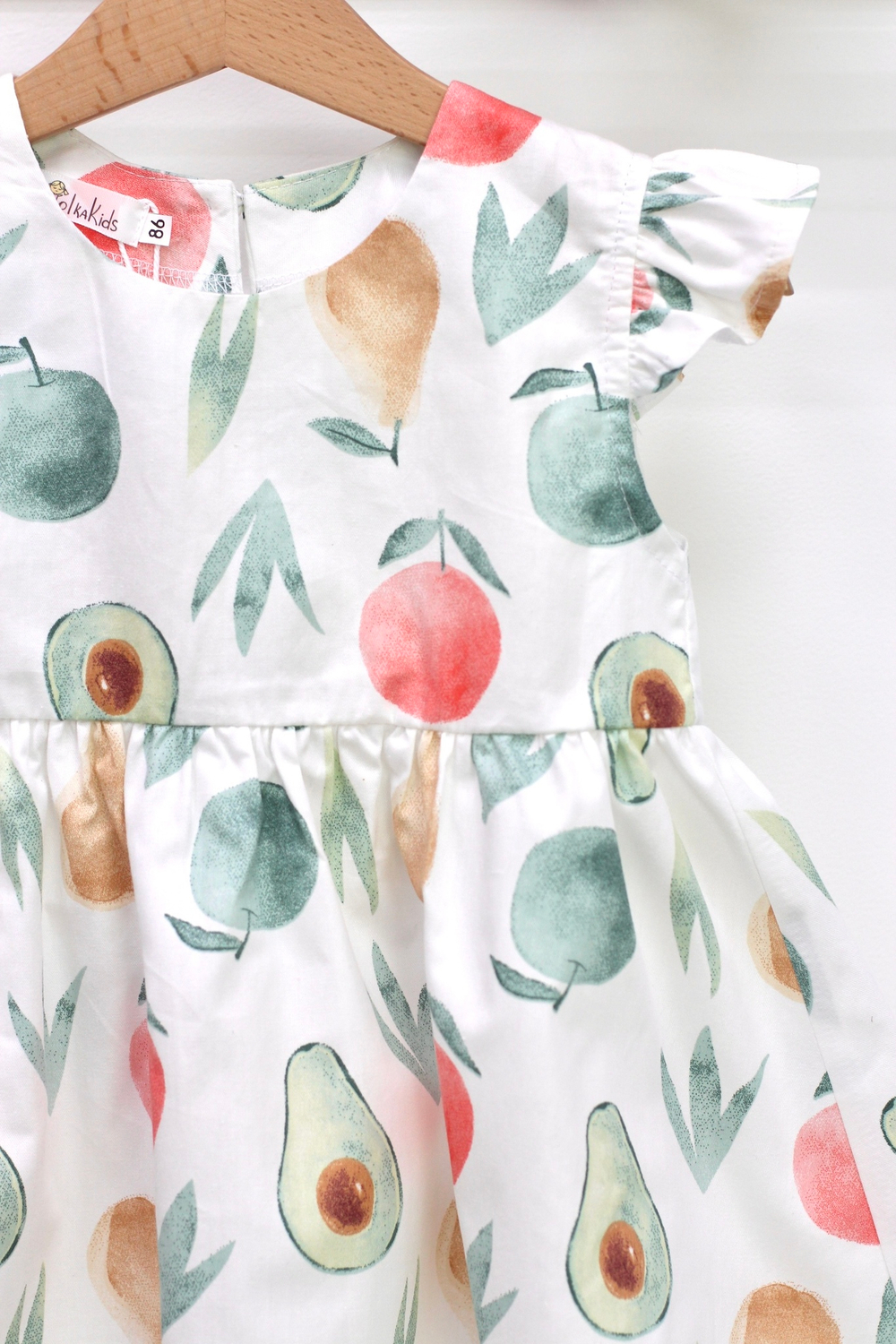 Платье из 100% премиального хлопка «Фрукты»