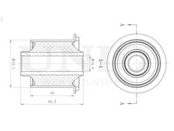 Сайлентблок передний переднего нижнего рычага UNIO RMP-20154