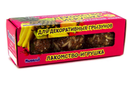 МЫШИЛЬД Медово-зерновые шарики д/грызунов Фруктовый микс, коробка 3шт 60г