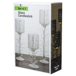 GAEM Набор из 3-х подсвечников, L23 W7,5 H30,5 см