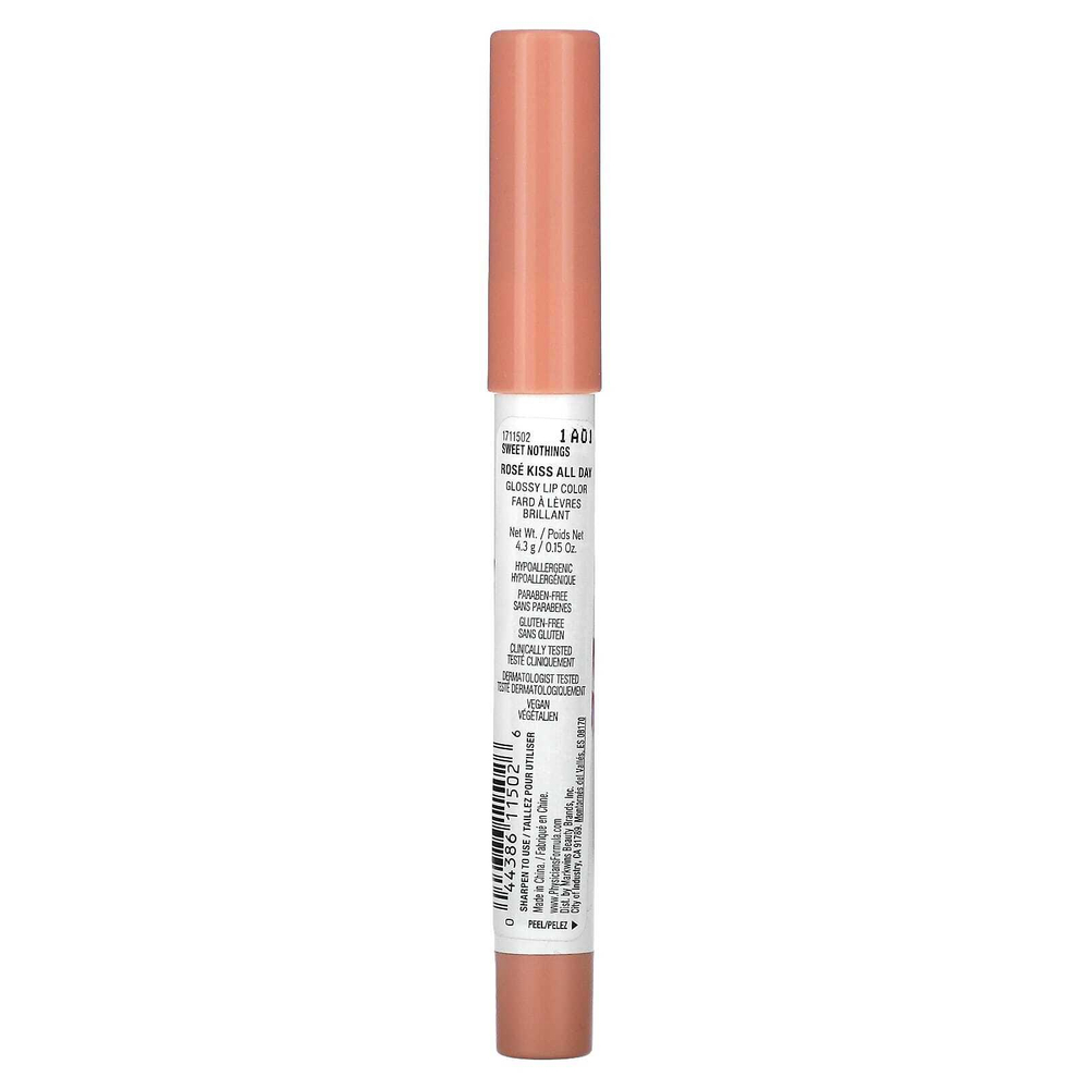 Physicians Formula, Rosé Kiss All Day, глянцевая губная помада, 1711502 Sweetinos, 4,3 г (0,15 унции)