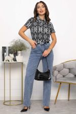 Поло Тренди (черное/узор) Б14093-10М LT Collection