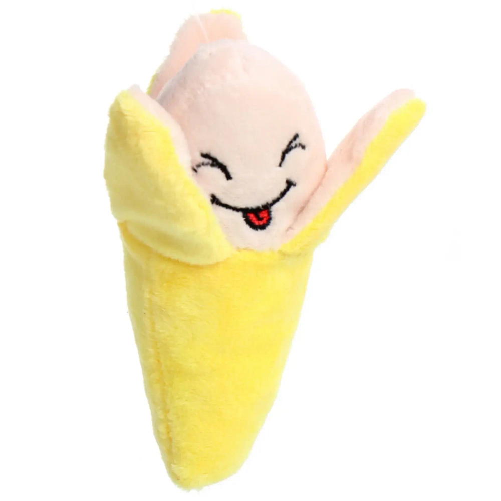 Игрушка для щенков, собак мелких и средних пород «Мистер Бананчик», с пищалкой, 6*13см (лейбл)✦