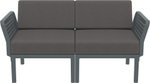 Комплект пластиковой мебели Siesta Contract Portofino Lounge, темно-серый, темно-серый