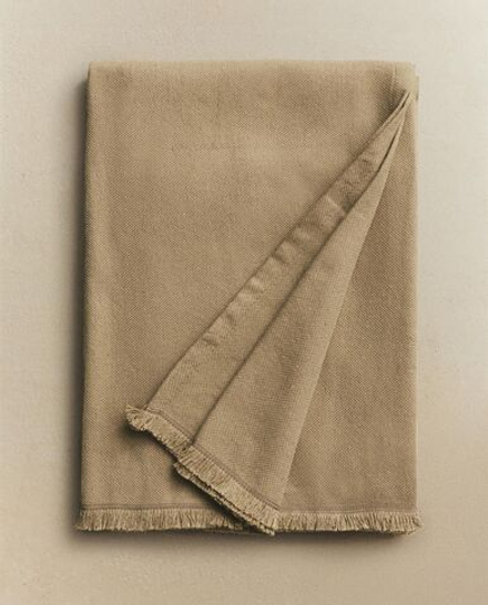 Zara Home - Гладкий универсальный плед, светло-бежевый, 140x190 см