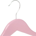 Плечики деревянные с выемками 3шт «ИДЕЯДОМА», цвет пудровый, 40*21см (Селфи)