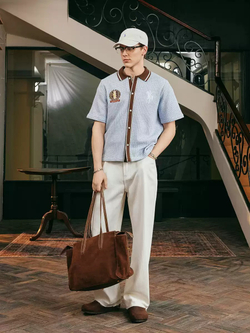 Рубашка HARSHandCRUEL Waffle Textured Polo Shirt